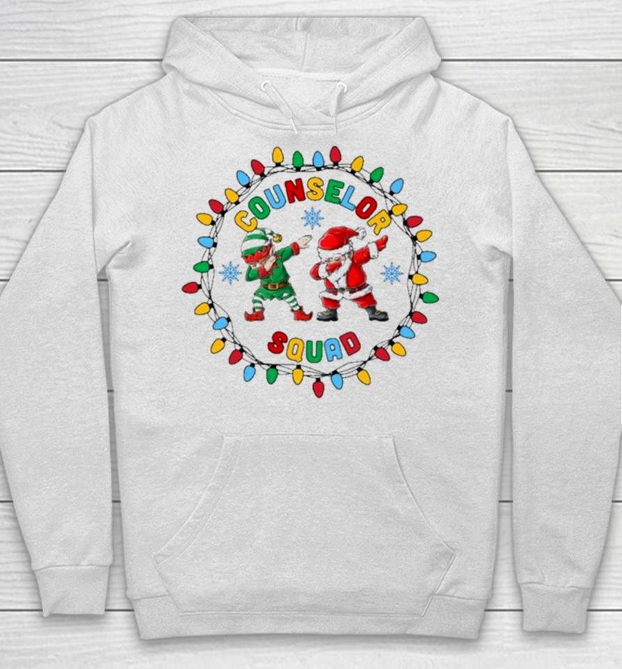 Santa Claus And Elf Counselor Squad Dabbing Christmas Hoodie
