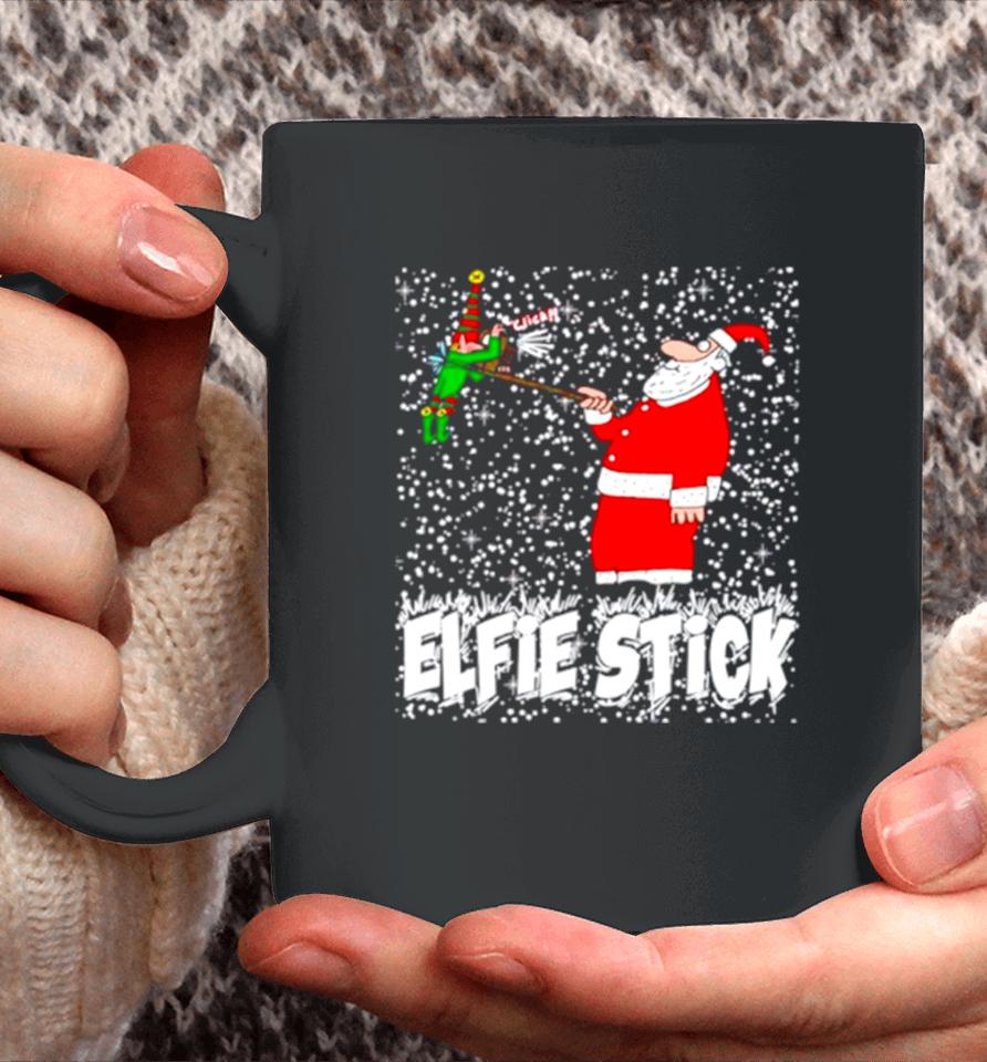 Santa Claus Elfie Stick Funny Christmas Coffee Mug
