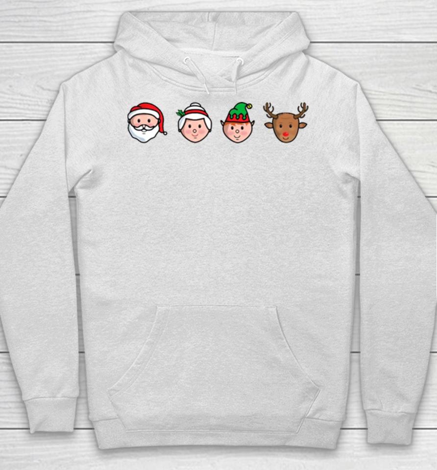 Santa Claus Mrs Claus Buddy And Rudolph Hoodie