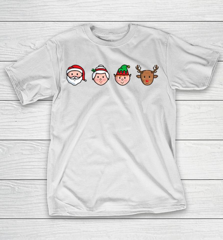 Santa Claus Mrs Claus Buddy And Rudolph T-Shirt