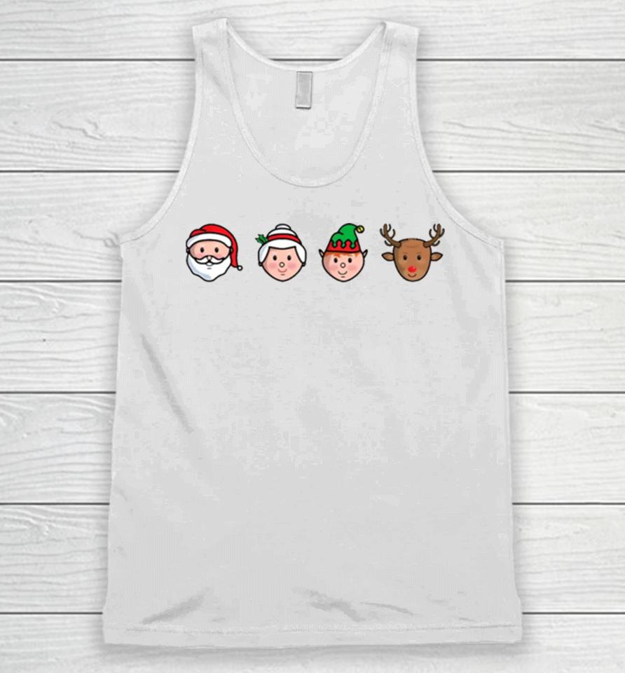 Santa Claus Mrs Claus Buddy And Rudolph Unisex Tank Top
