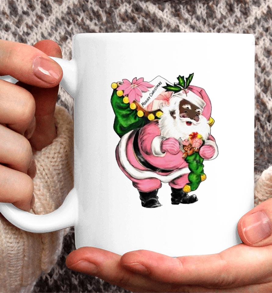 Santa Claus Wear Pink Merry Christmas Coffee Mug