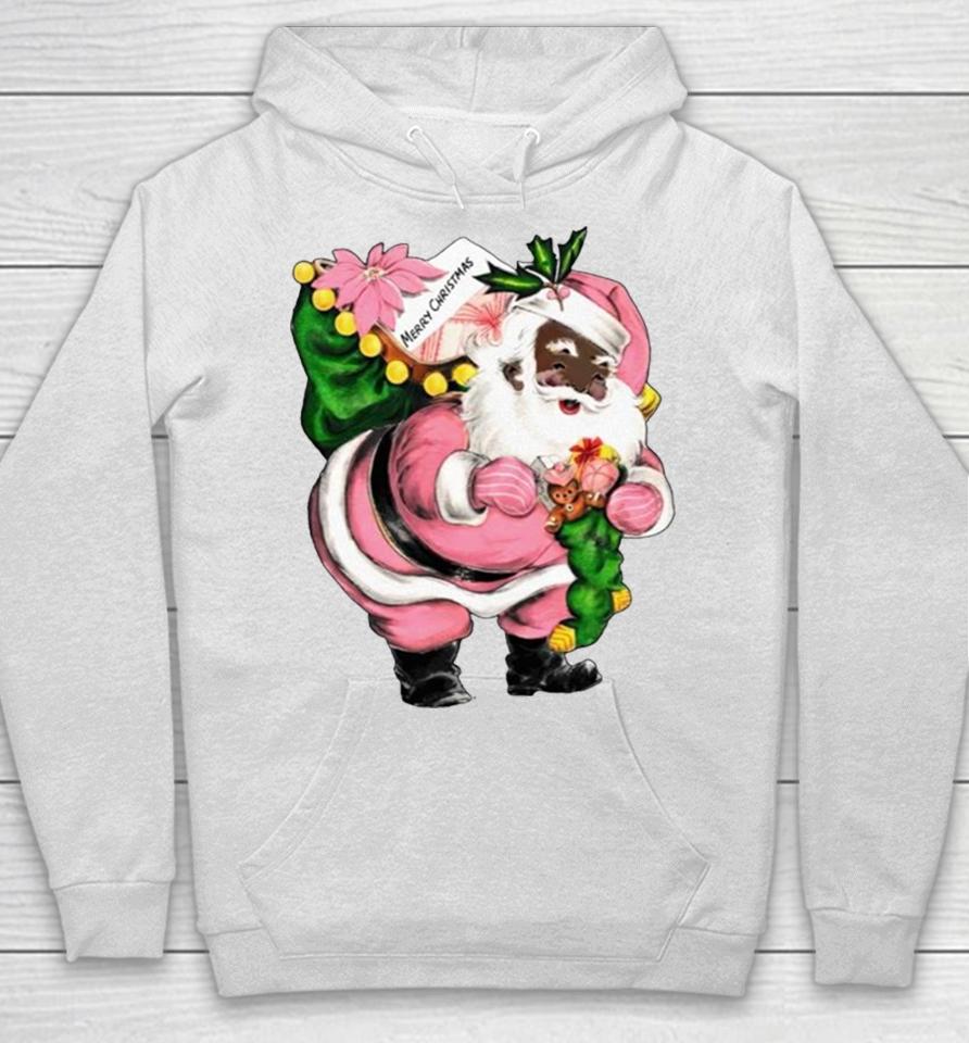 Santa Claus Wear Pink Merry Christmas Hoodie