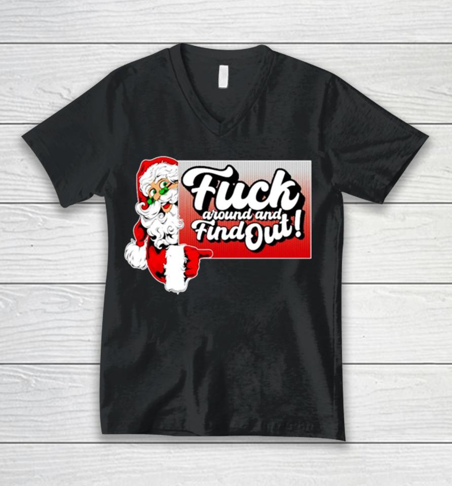 Santa Fuck Around And Find Out Unisex V-Neck T-Shirt