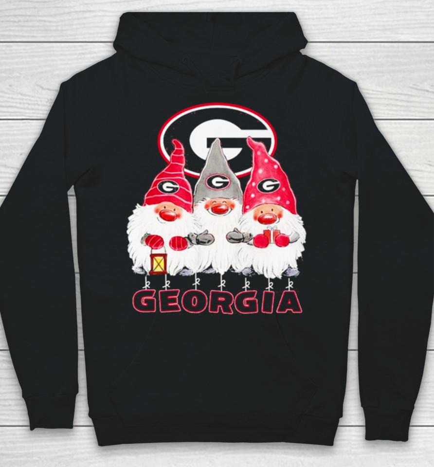 Santa Gnome Georgia Bulldogs Logo Merry Christmas Hoodie