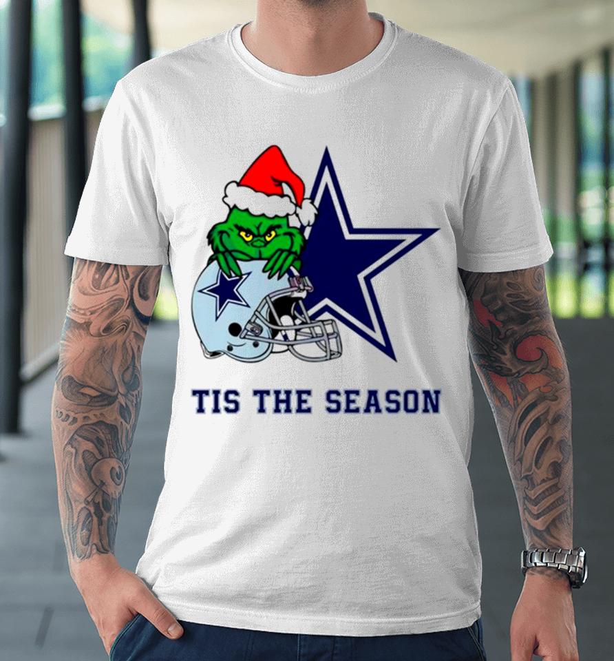 Santa Grinch Cowboys Tis The Season Premium T-Shirt