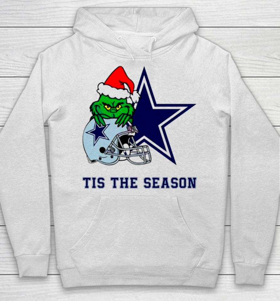 Santa Grinch Cowboys Tis The Season Hoodie