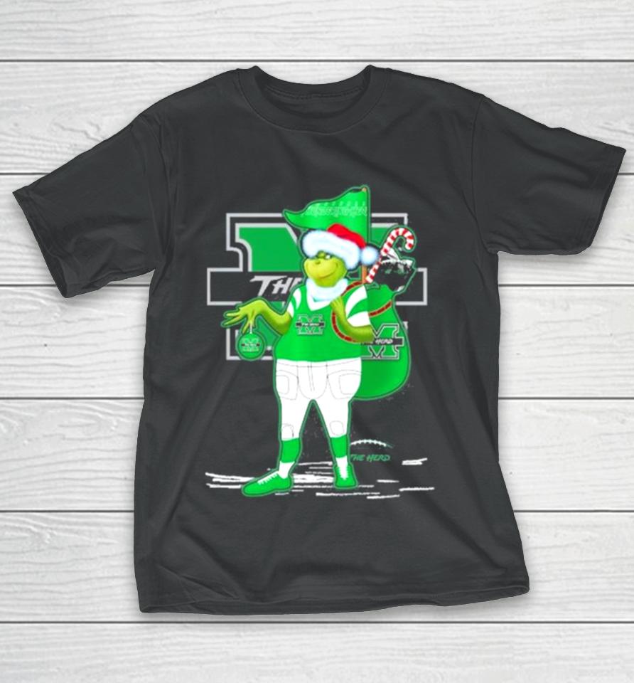 Santa Grinch Marshall Thundering Herd Gift Christma T-Shirt