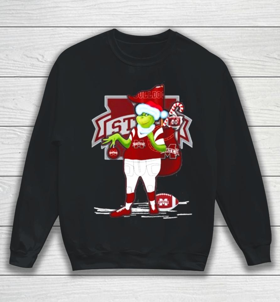 Santa Grinch Mississippi State Bulldogs Gift Christmas Sweatshirt