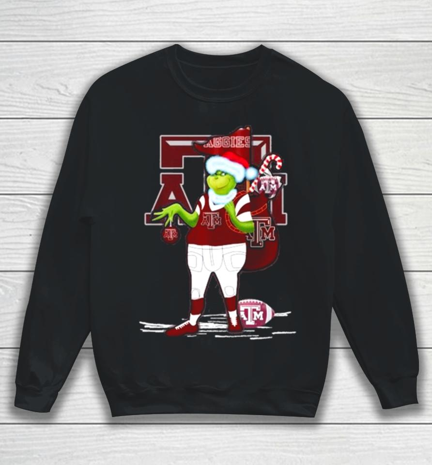 Santa Grinch Texas A&Amp;M Aggies Gift Christmas Sweatshirt