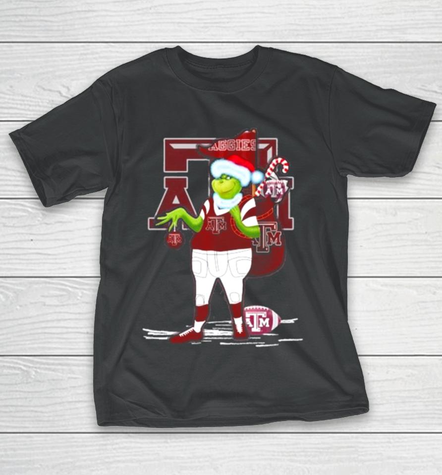 Santa Grinch Texas A&Amp;M Aggies Gift Christmas T-Shirt