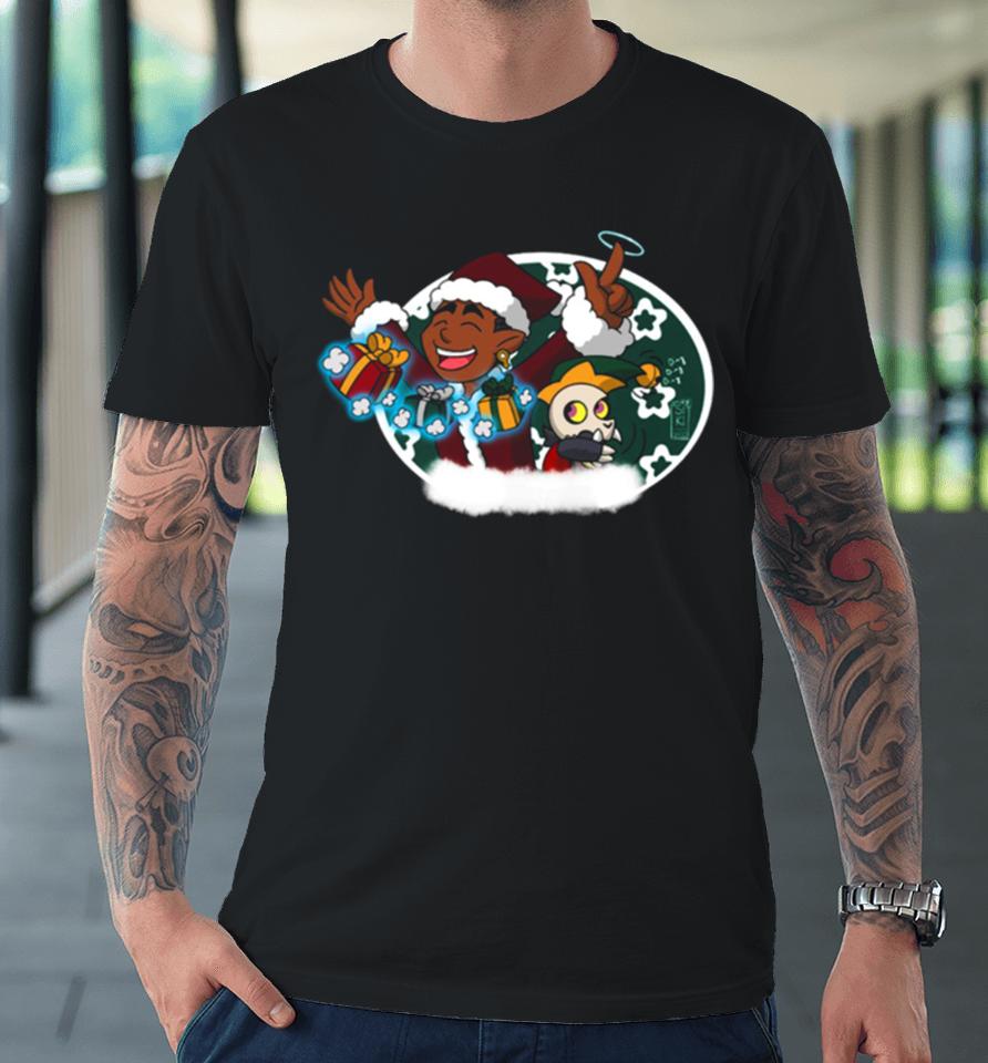 Santa Gus And Elf King Christmas Premium T-Shirt