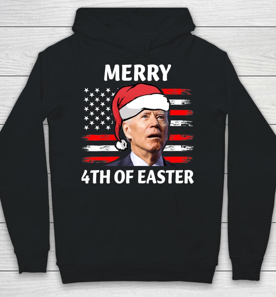 Santa Joe Biden Confused Happy Easter Christmas America Flag Hoodie