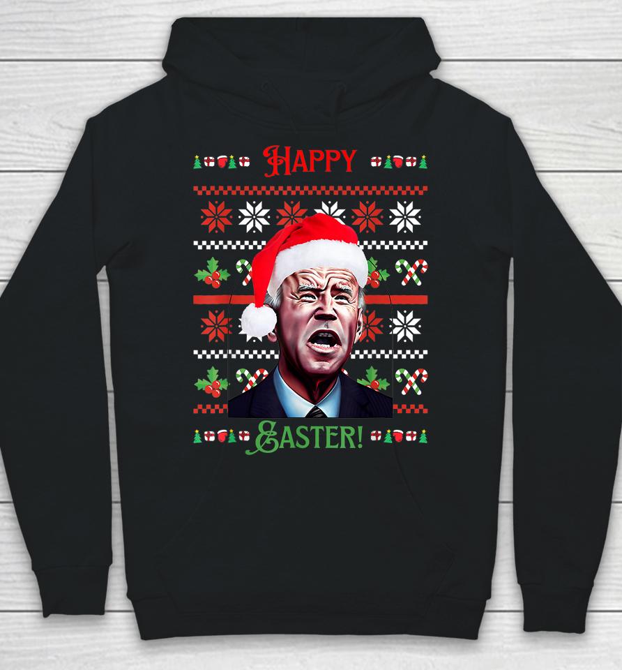 Santa Joe Biden Happy Easter Ugly Christmas Hoodie