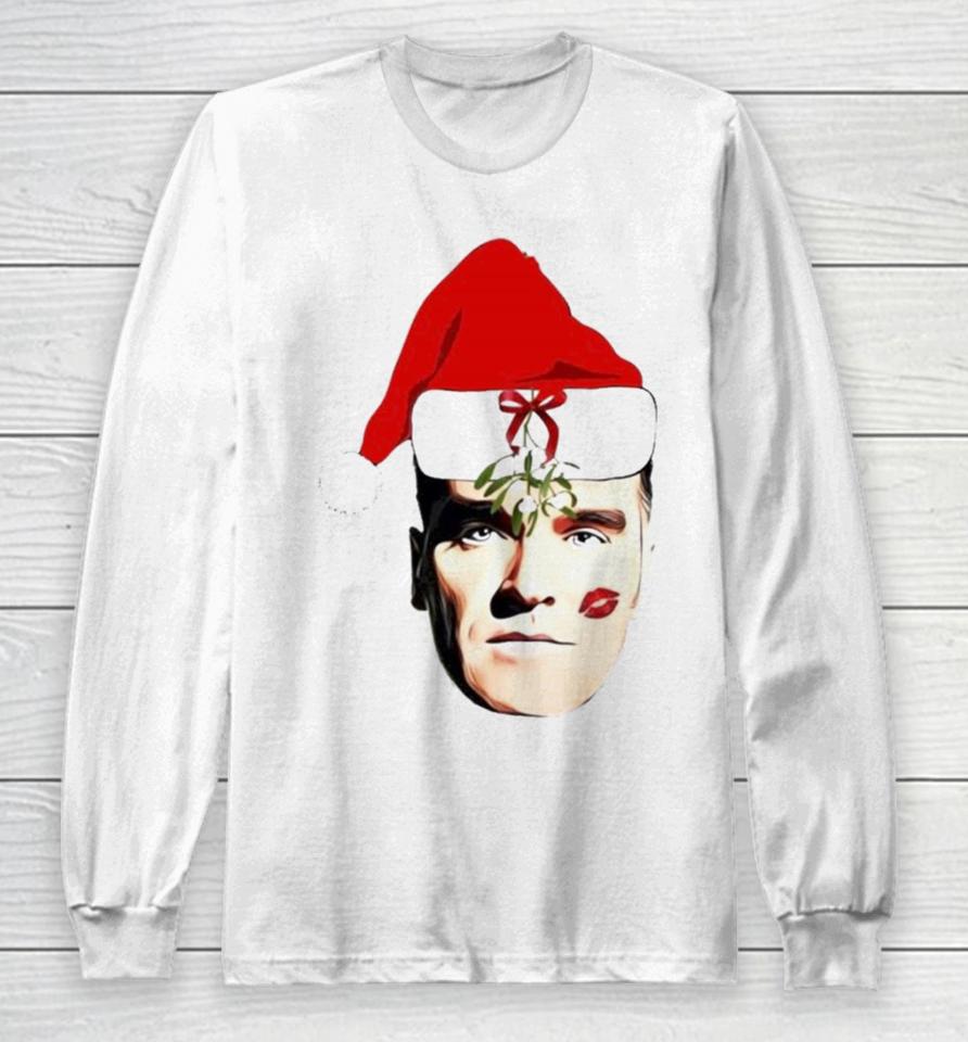 Santa Morrissey Face Merry Christmas Long Sleeve T-Shirt