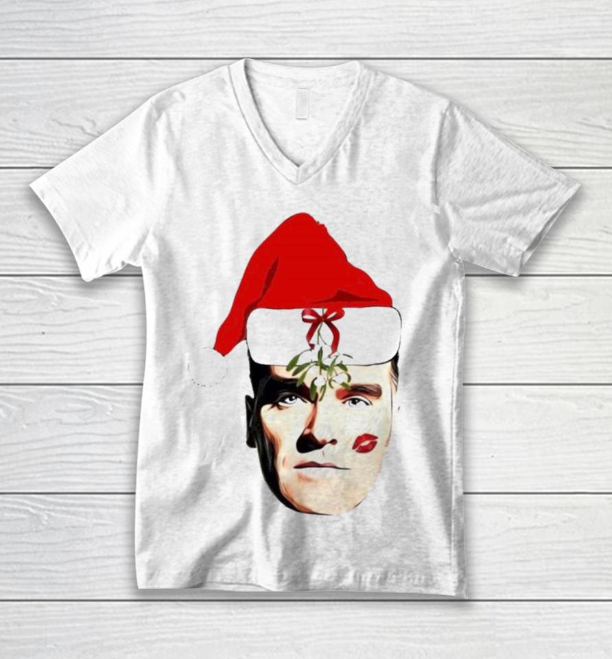 Santa Morrissey Face Merry Christmas Unisex V-Neck T-Shirt