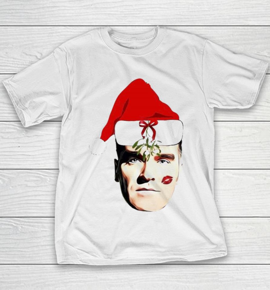 Santa Morrissey Face Merry Christmas Youth T-Shirt