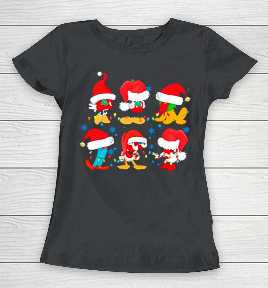 Santa Mouse And Friends Christmas Women T-Shirt