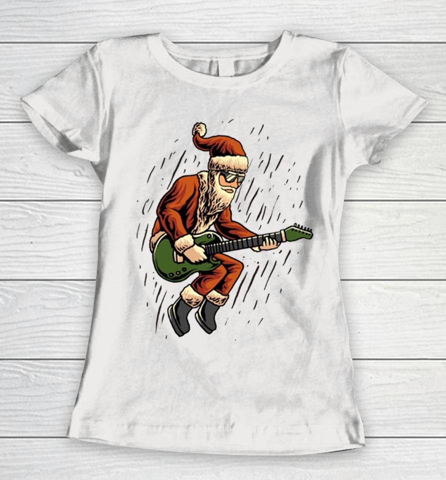 Santa Rock And Roll Women T-Shirt