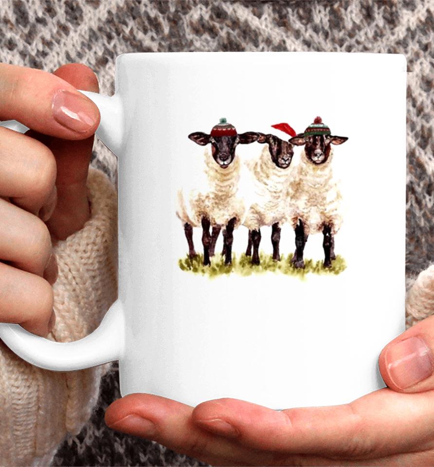 Santa Sheep Merry Christmas Coffee Mug