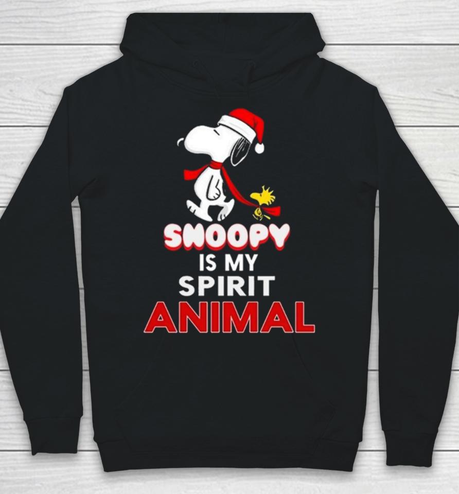 Santa Snoopy And Woodstock Is My Spirit Animal Christmas 2023 Hoodie