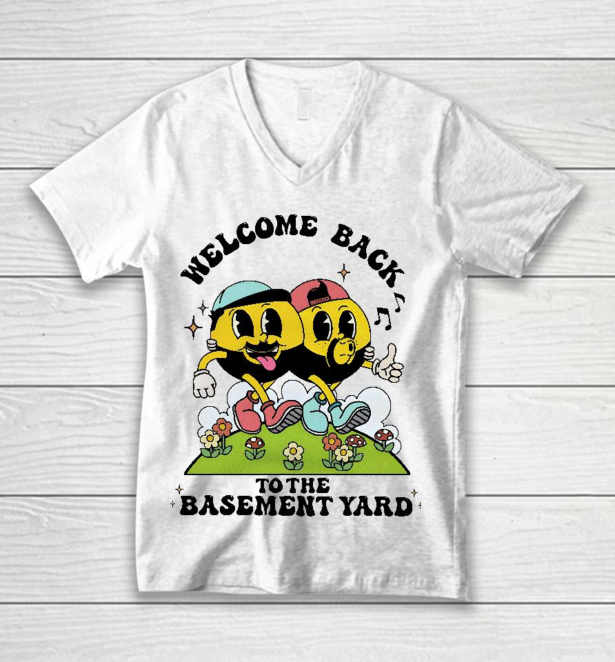 Santagato Studios Merch Welcome Back To The Basement Yard Unisex V-Neck T-Shirt