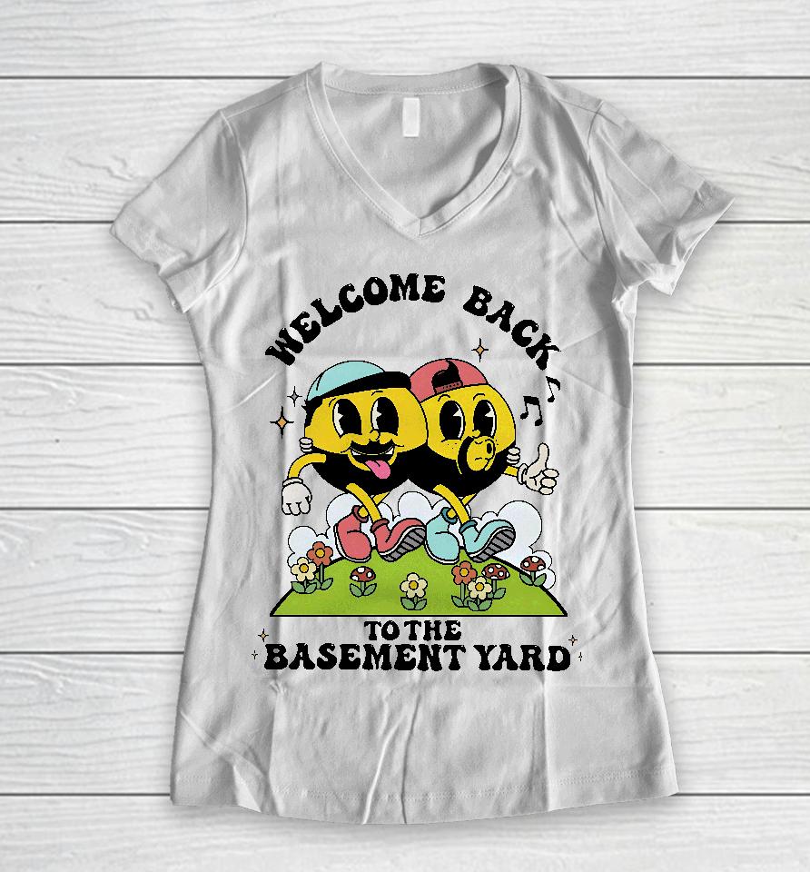 Santagato Studios Merch Welcome Back To The Basement Yard Women V-Neck T-Shirt