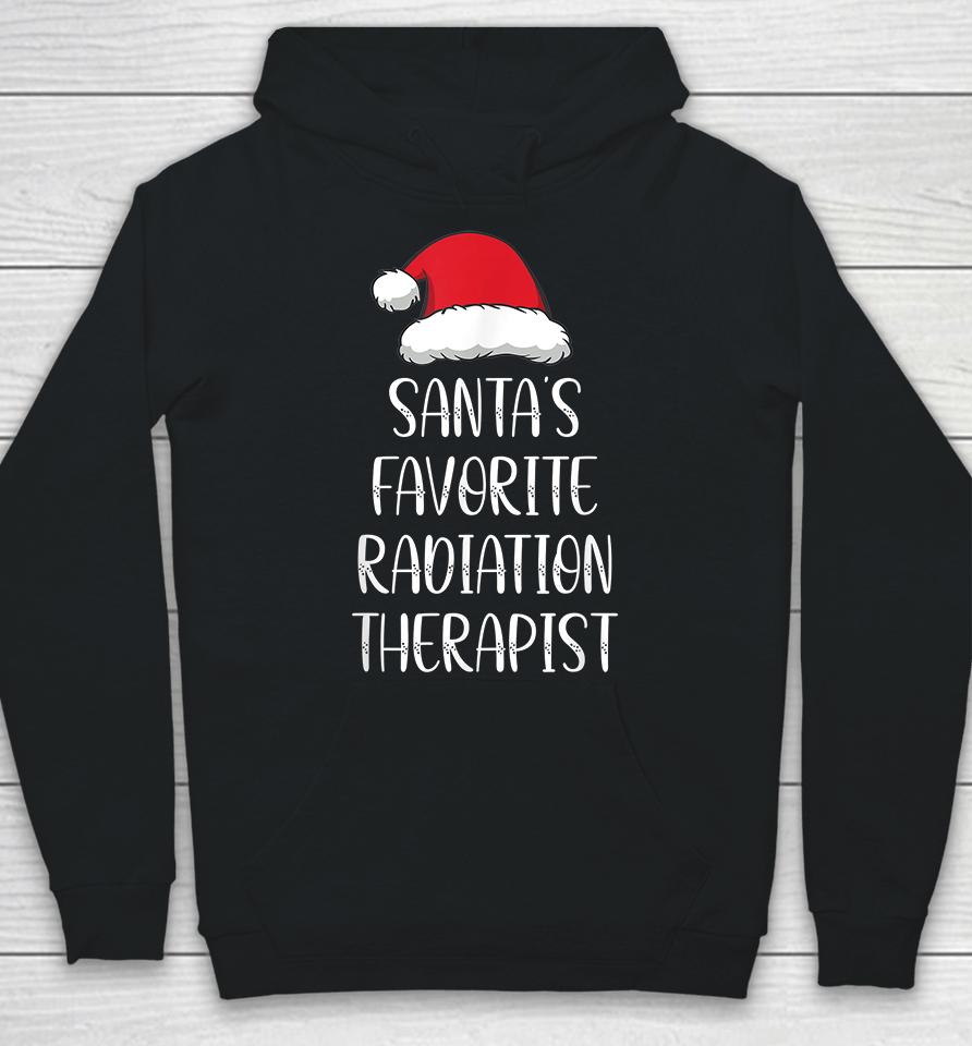 Santa's Favorite Radiation Therapist Funny Christmas Hoodie