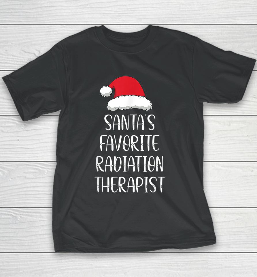 Santa's Favorite Radiation Therapist Funny Christmas Youth T-Shirt