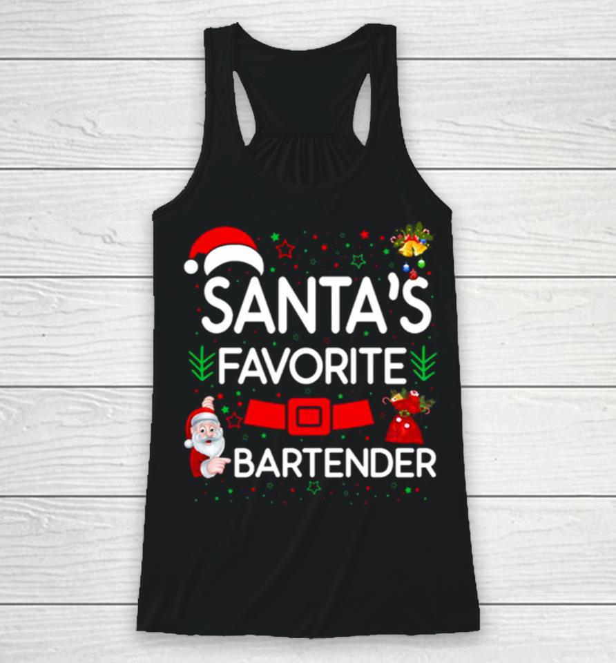 Santa’s Favorite With Bartender Racerback Tank