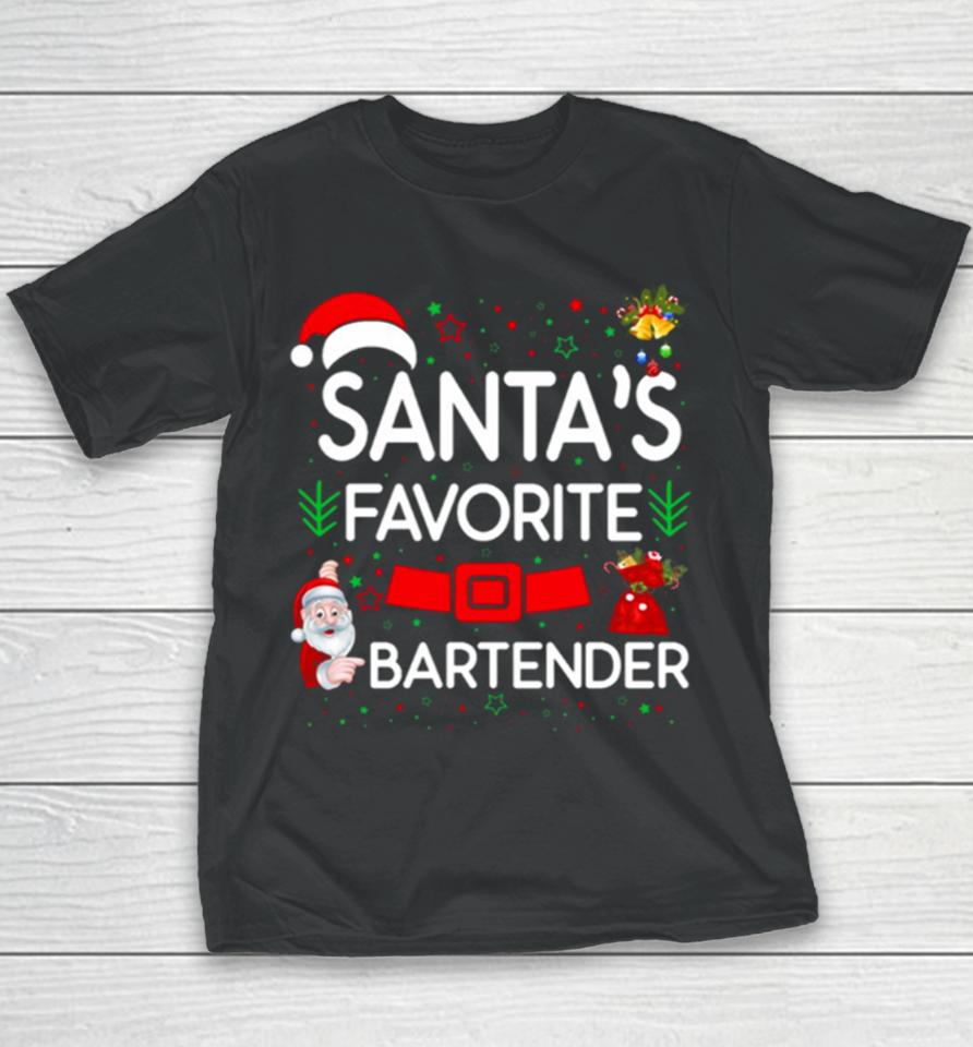 Santa’s Favorite With Bartender Youth T-Shirt