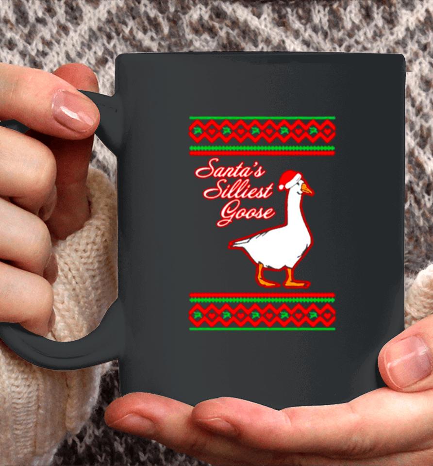 Santa’s Silliest Goose Tacky Ugly Christmas Coffee Mug