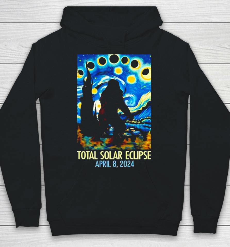 Sasquatch Bigfoot Staring At Solar Eclipse April 8Th 2024 Hoodie