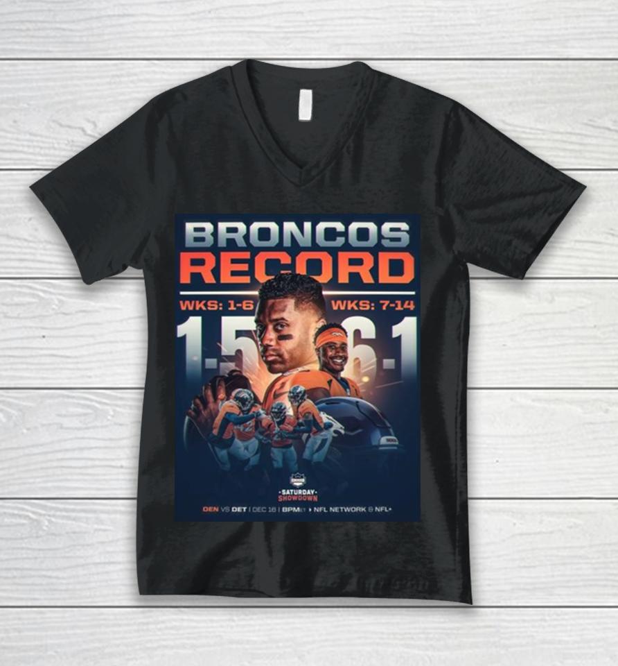 Saturday Showdown Denver Broncos Pulled Off Quite The Turnaround This Season Unisex V-Neck T-Shirt