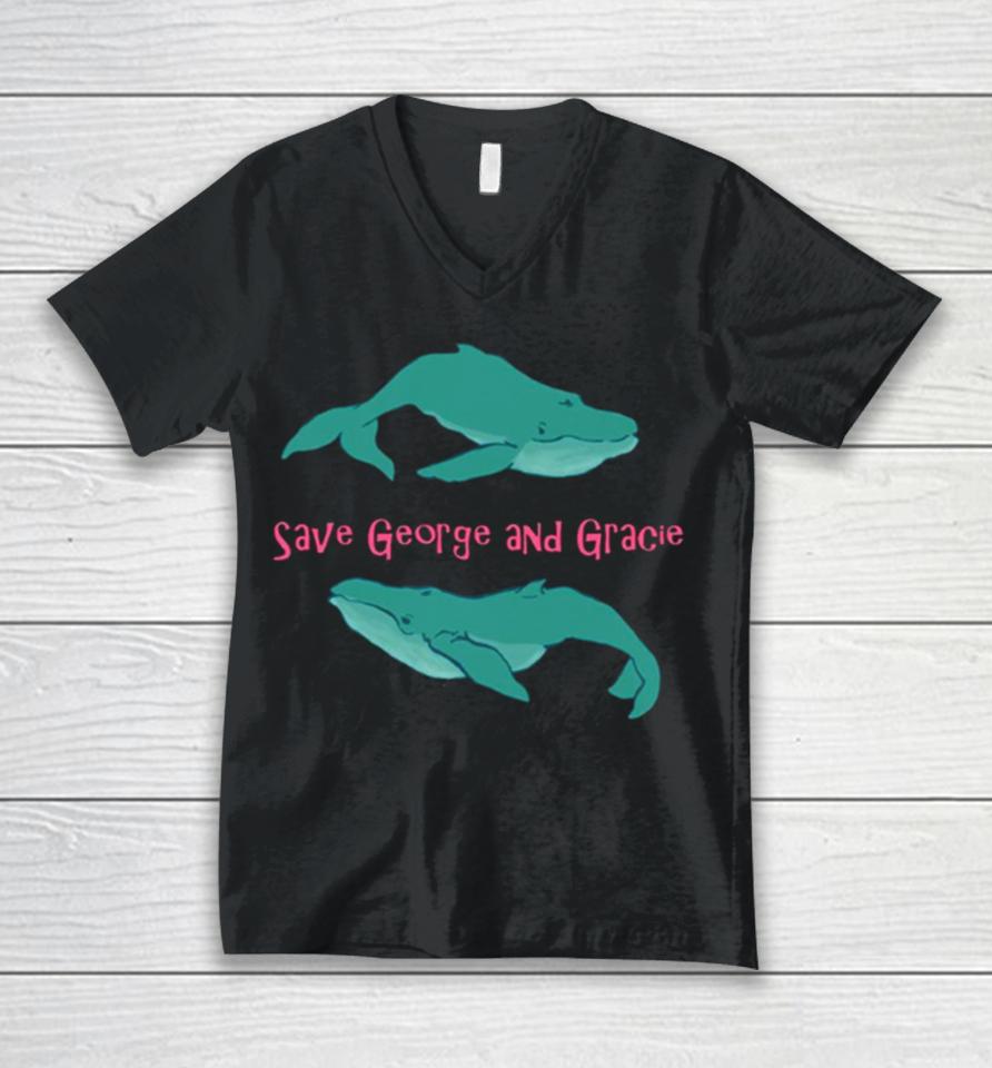 Save George And Gracie Star Trek Unisex V-Neck T-Shirt