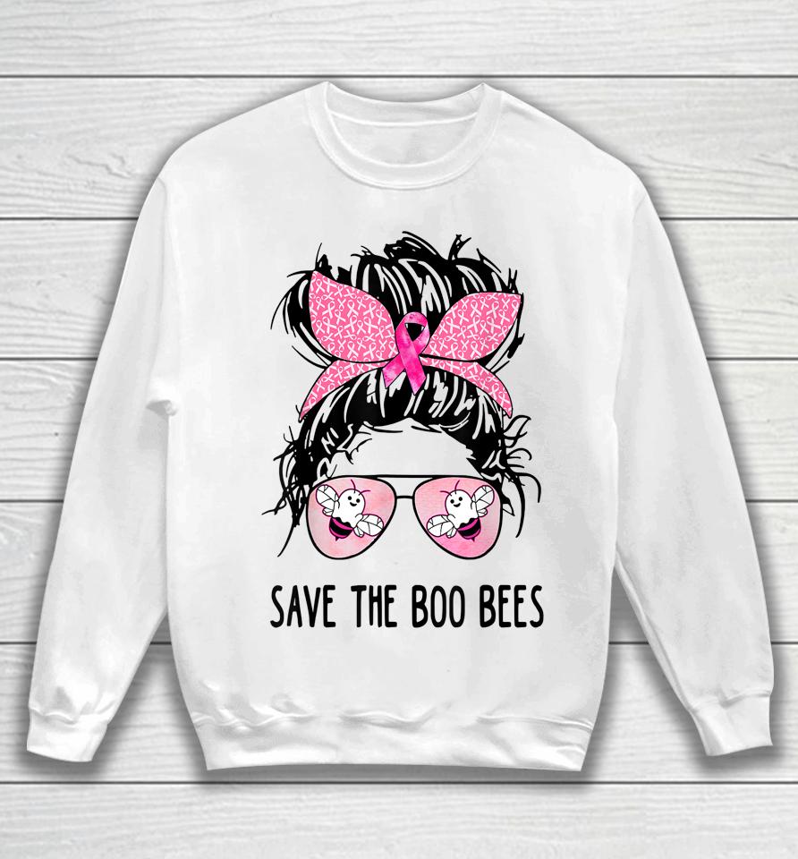 Save The Boo Bees Boobees Breast Cancer Awareness Halloween Sweatshirt