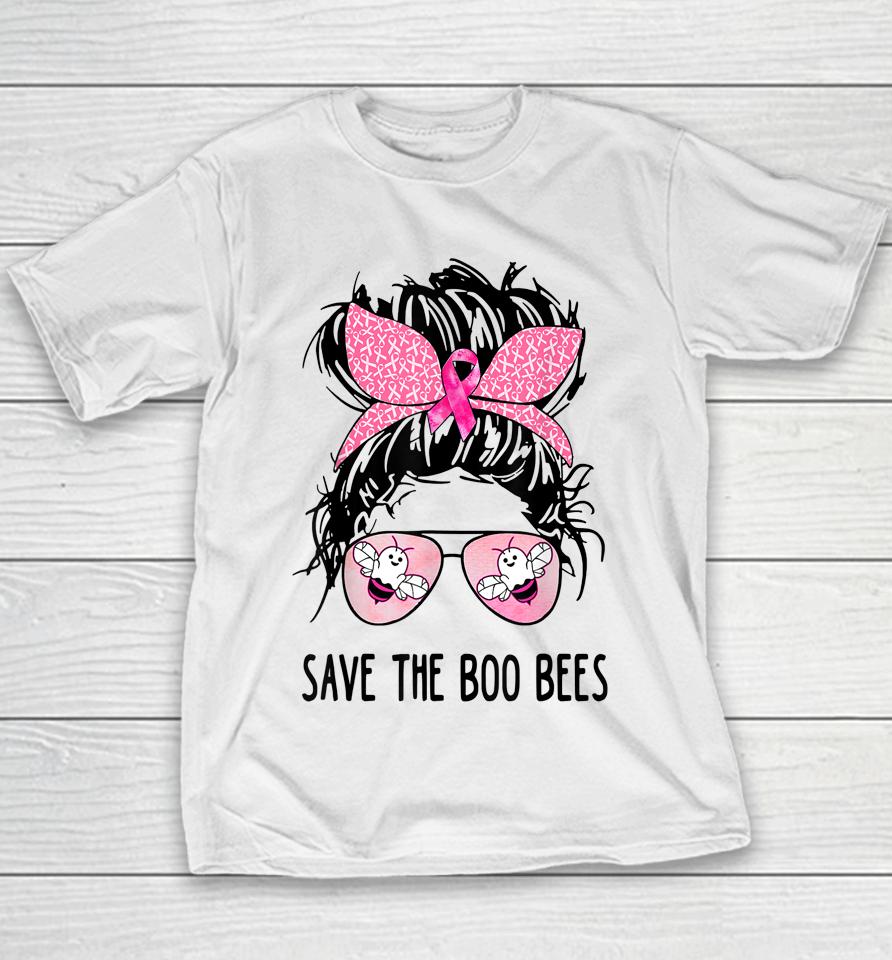 Save The Boo Bees Boobees Breast Cancer Awareness Halloween Youth T-Shirt