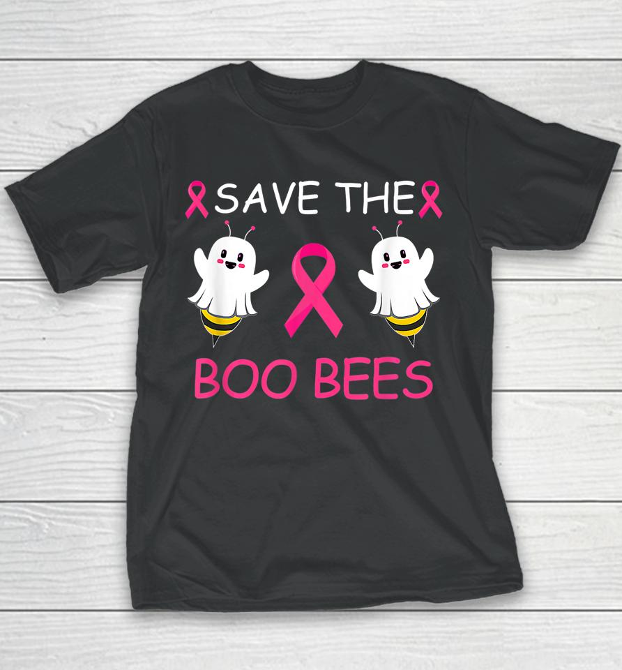 Save The Boo Bees Halloween Breast Cancer Youth T-Shirt