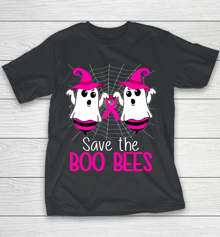 Save The Boo Bees Shirt Breast Cancer Awareness Halloween Youth T-Shirt