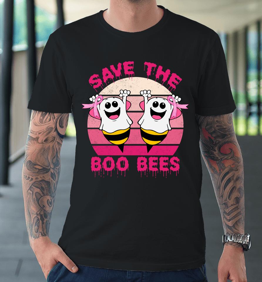 Save The Boo Bees Vintage Breast Cancer Awareness Halloween Premium T-Shirt