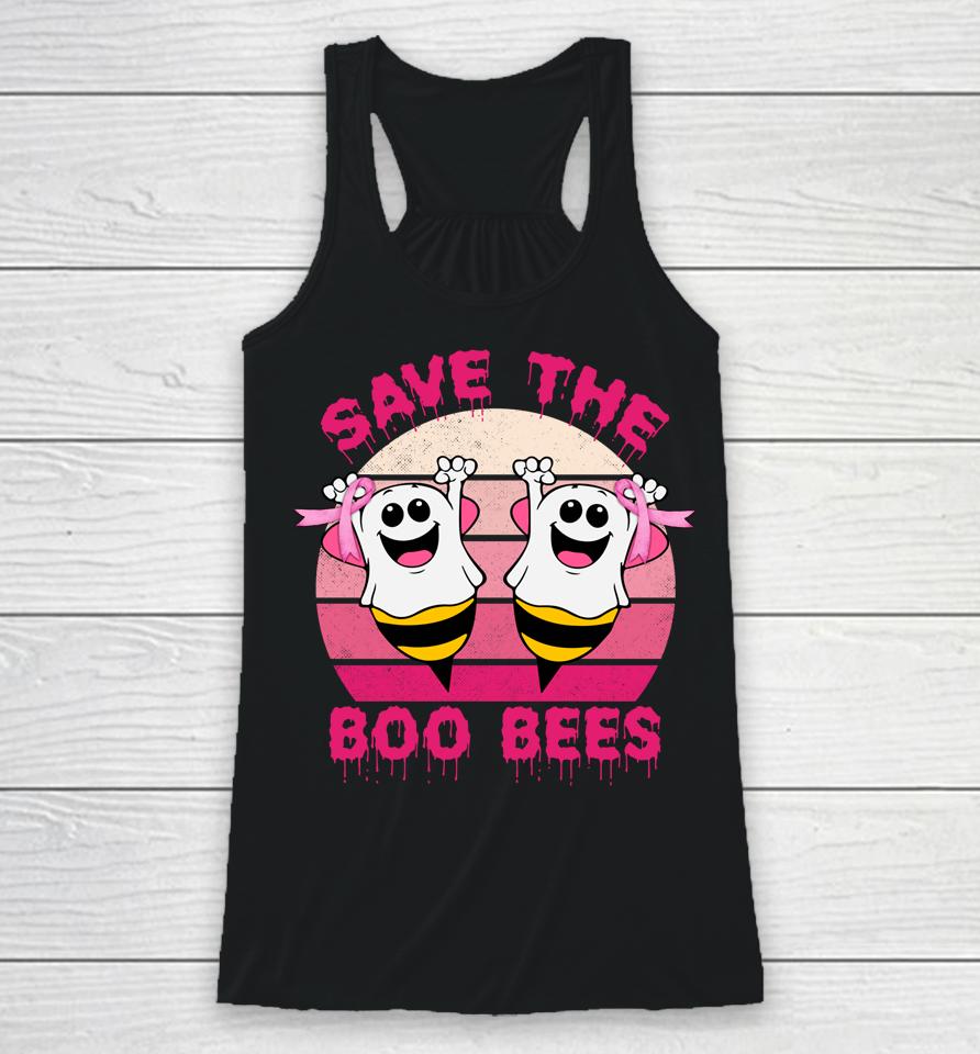 Save The Boo Bees Vintage Breast Cancer Awareness Halloween Racerback Tank