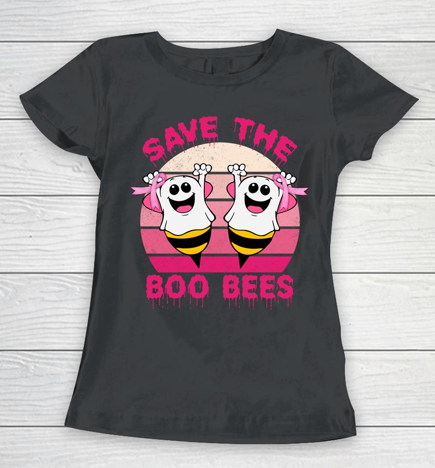 Save The Boo Bees Vintage Breast Cancer Awareness Halloween Women T-Shirt
