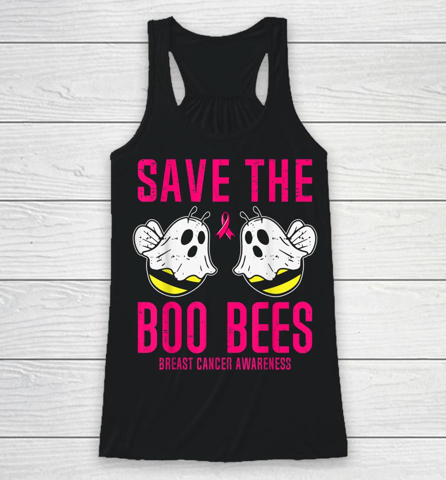 Save The Boobees Boo Bees Breast Cancer Halloween Racerback Tank