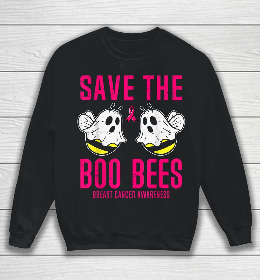 Save The Boobees Boo Bees Breast Cancer Halloween Sweatshirt