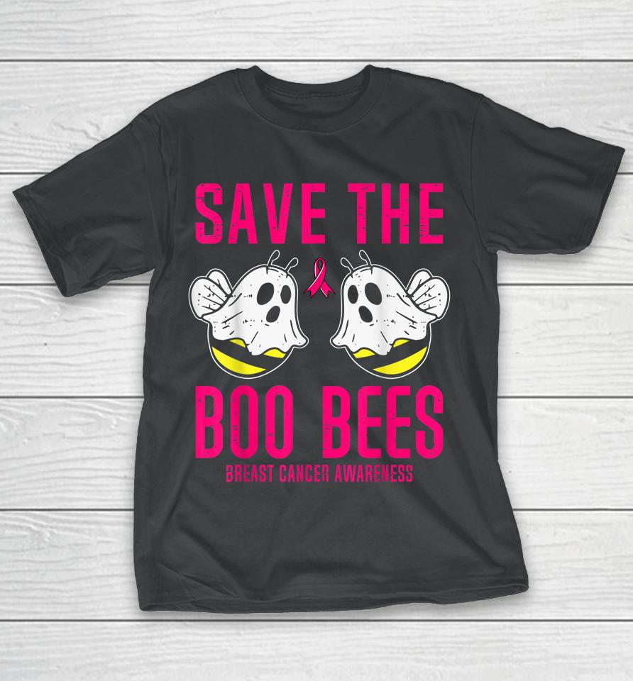 Save The Boobees Boo Bees Breast Cancer Halloween T-Shirt