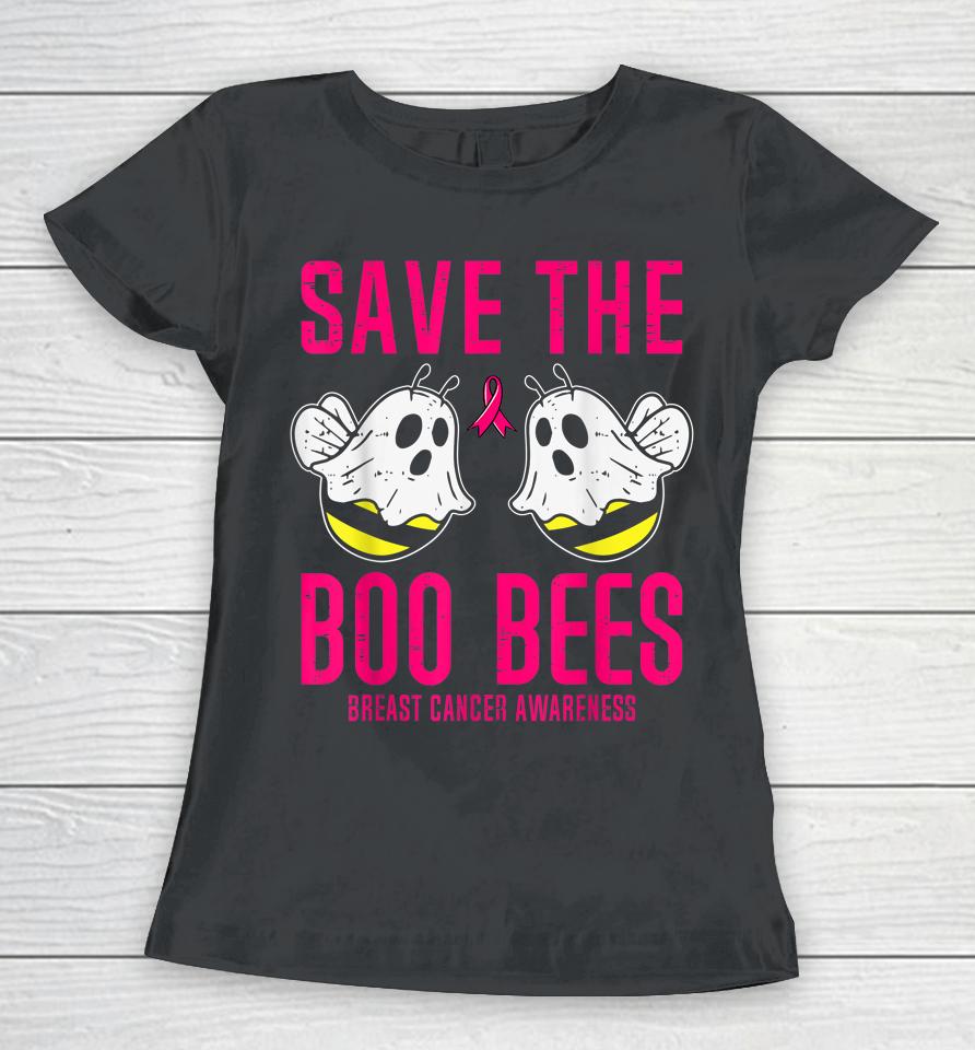 Save The Boobees Boo Bees Breast Cancer Halloween Women T-Shirt