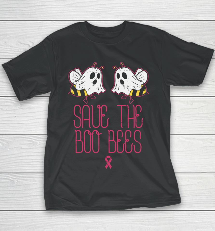 Save The Boobees Boo Bees Breast Cancer Halloween Youth T-Shirt