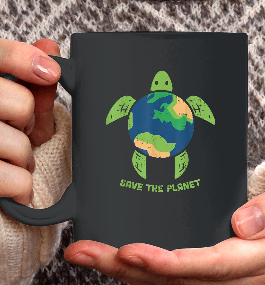 Save The Planet Turtle Earth Day Coffee Mug