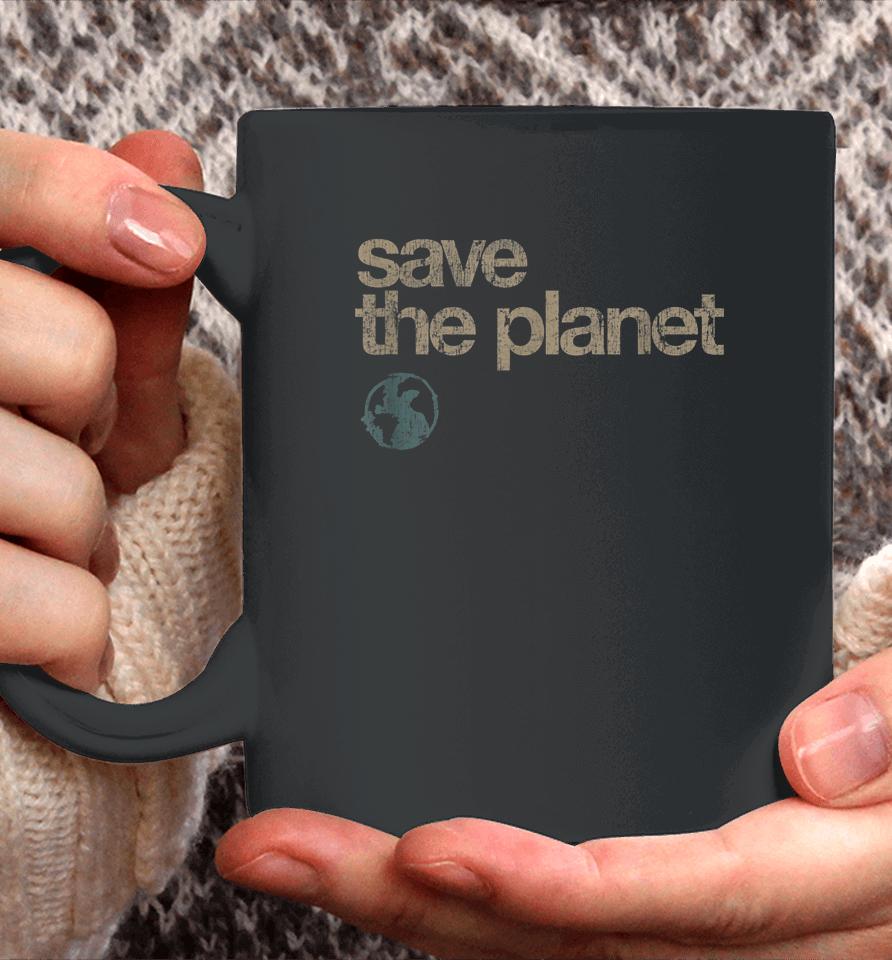 Save The Planet Vintage Earth Day Coffee Mug
