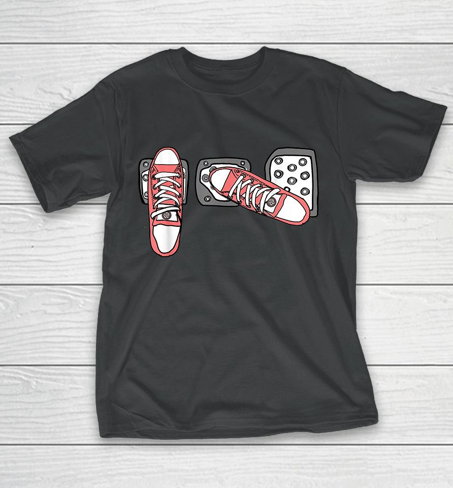 Save The Stick Funny Manual Transmission Three Pedals Car T-Shirt